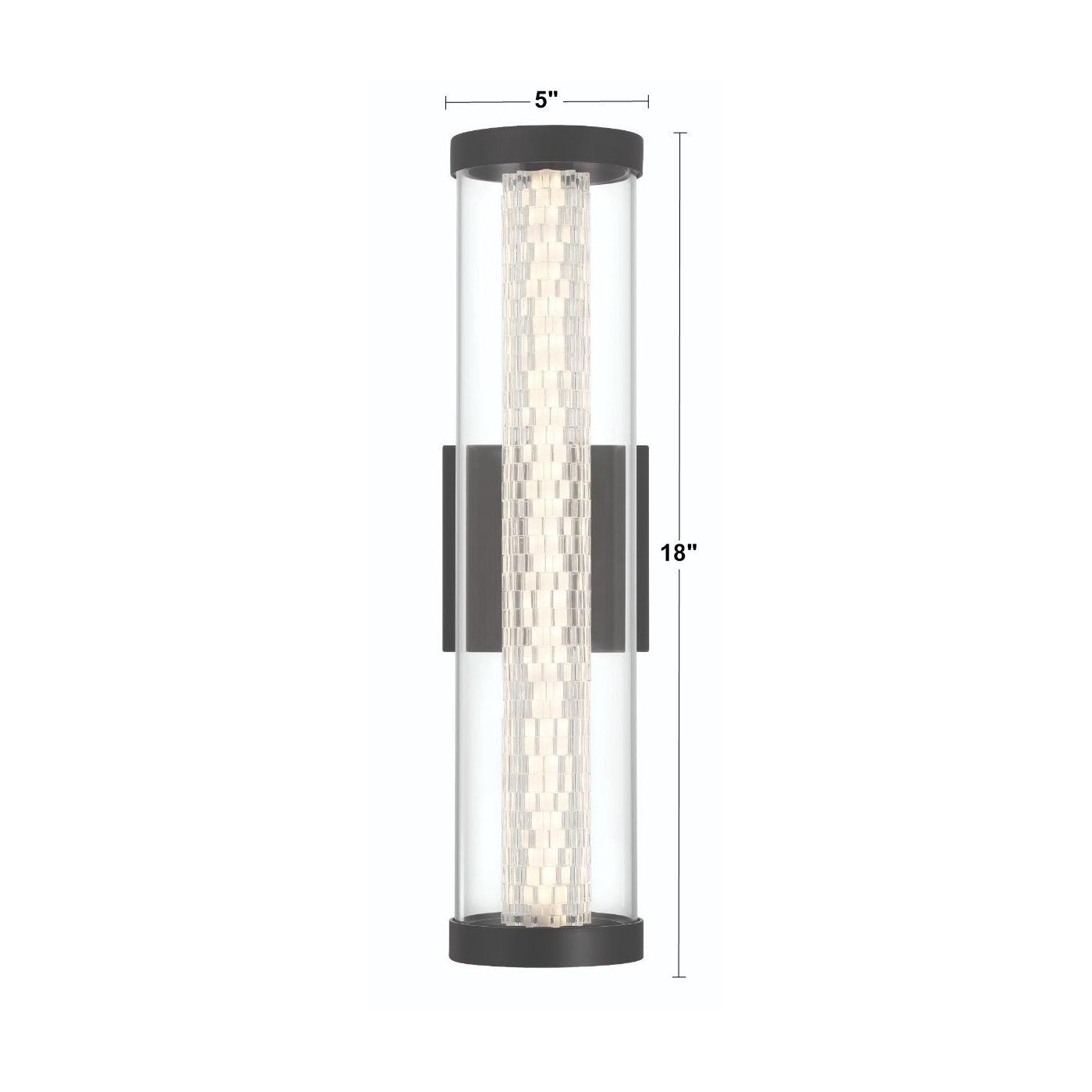 Savron 18 in. LED Outdoor Wall Light black Finish - Bees Lighting