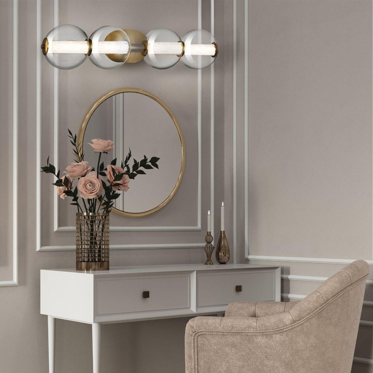 Atomo 25 in. 4 Lights LED Vanity Light gold Finish - Bees Lighting