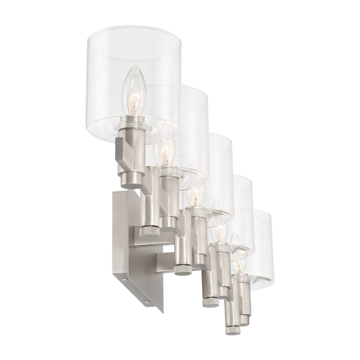 Decato 38 in. 5 Lights Vanity Light satin nickel Finish - Bees Lighting
