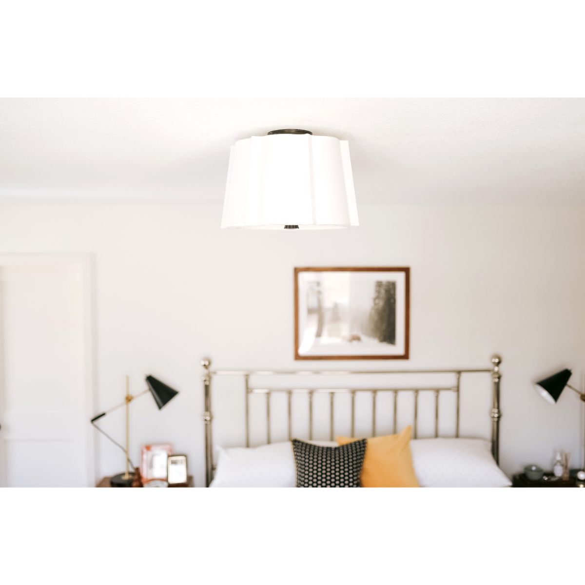 Humphrey 17 in. 2 lights Semi flush Mount Light Old Bronze finish - Bees Lighting