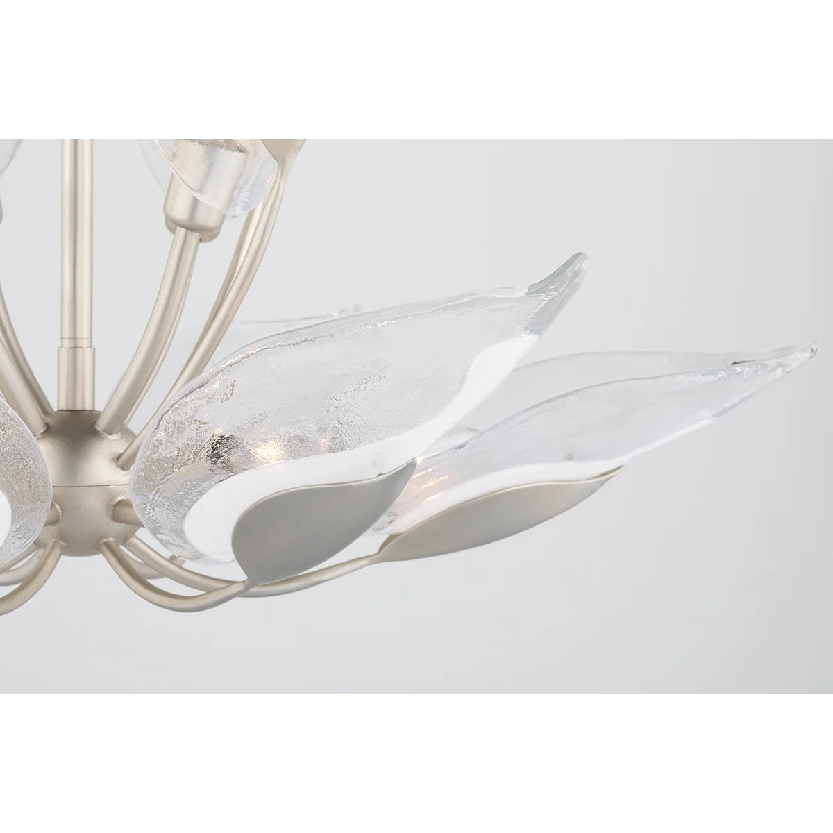 Blossom 29" 10 Lights Chandelier Silver Finish