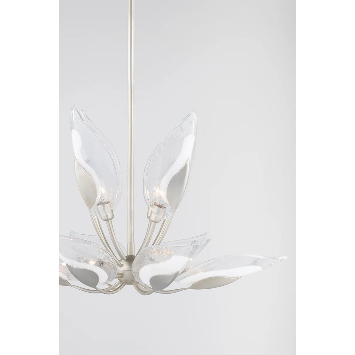 Blossom 29" 10 Lights Chandelier Silver Finish