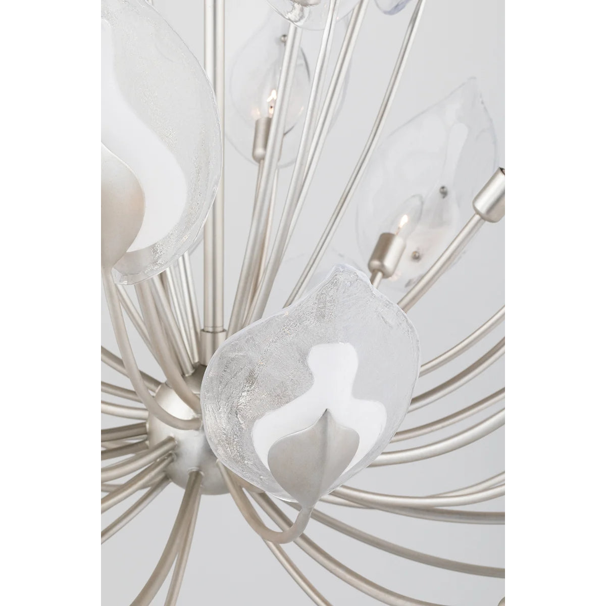 Blossom 40" 20 Lights Chandelier Silver Finish - Bees Lighting