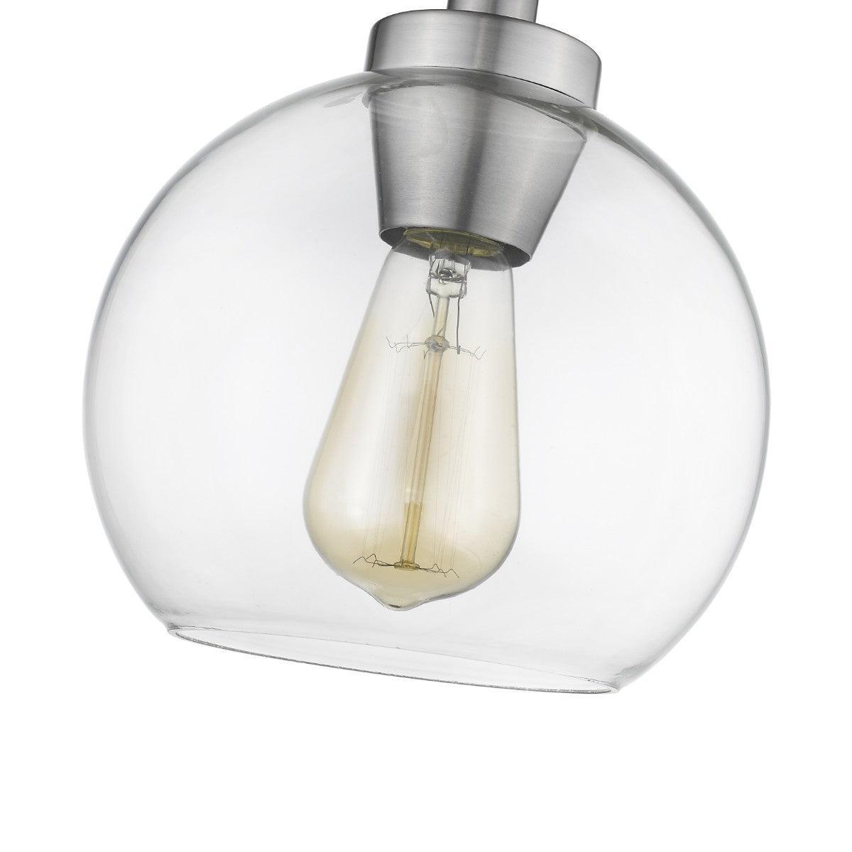 Galveston 9 in. Semi Flush Mount Light with Clear Glass - Bees Lighting