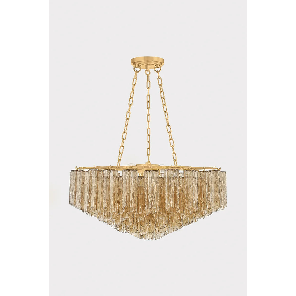 Watertown 33" 9 Lights Chandelier Aged Brass Finish