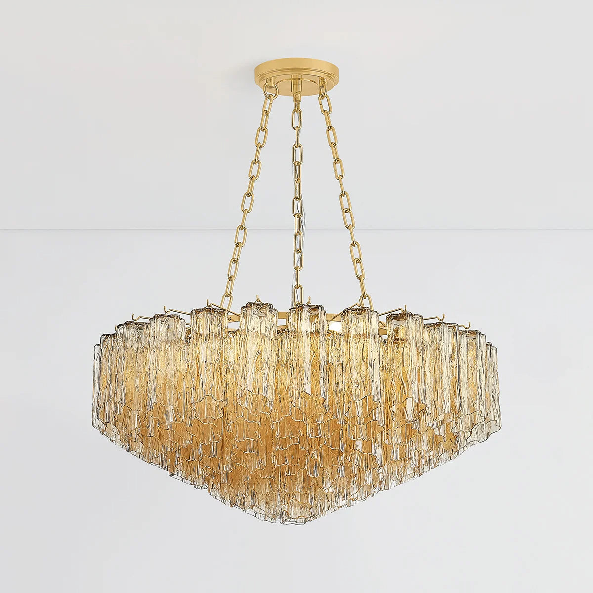 Watertown 33" 9 Lights Chandelier Aged Brass Finish
