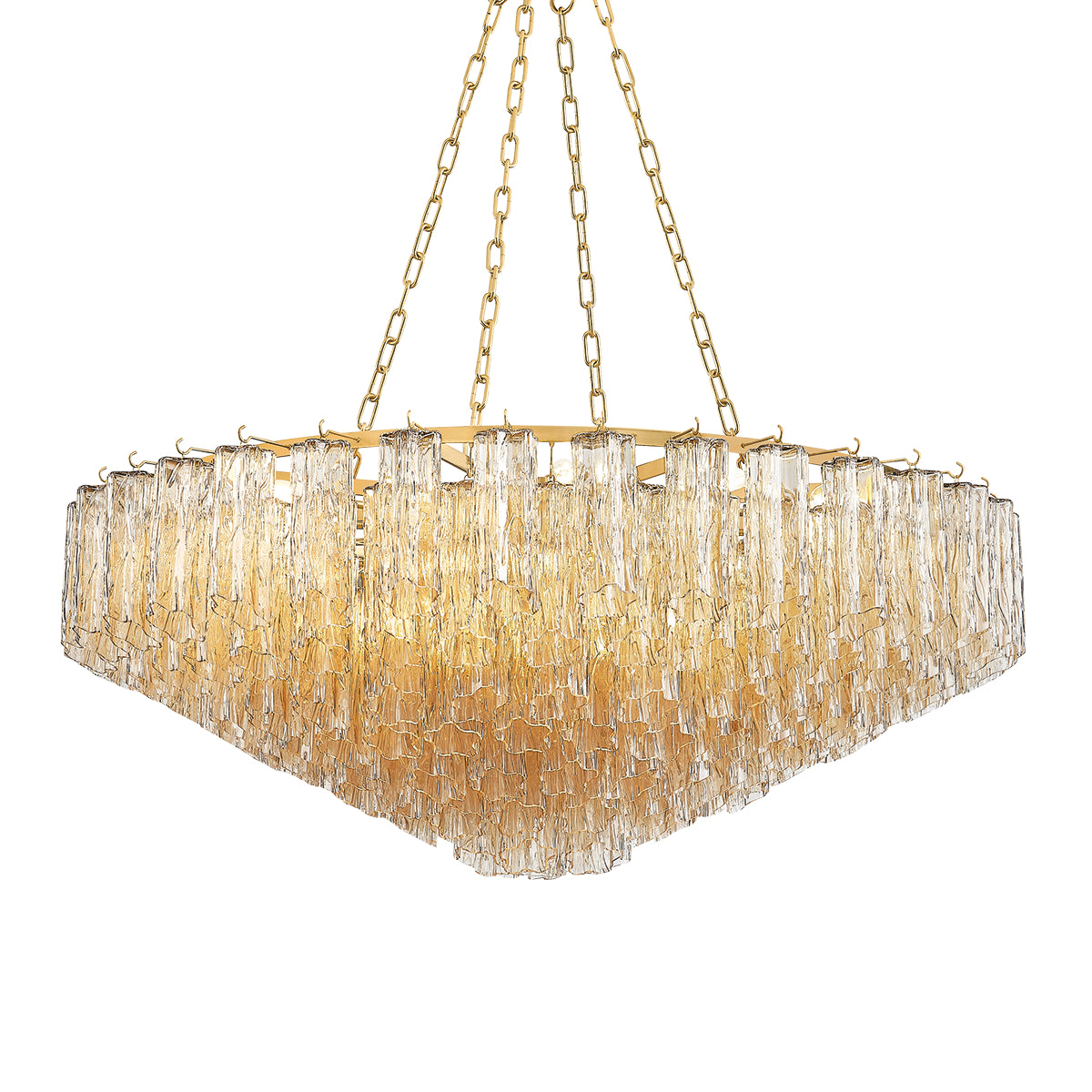 Watertown 46" 21 Lights Chandelier Aged Brass Finish