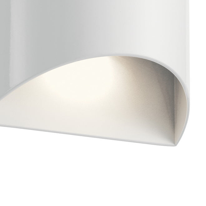 Wesley 8 in. LED Outdoor Wall Light 625 Lumens 3000K White Finish - Bees Lighting