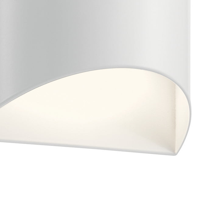 Wesley 14 in. LED Outdoor Wall Light 1050 Lumens 3000K White Finish - Bees Lighting