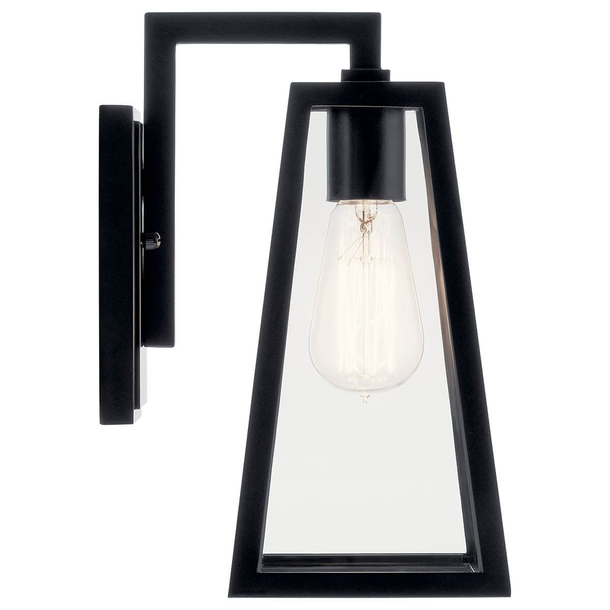 Delison 12 in. Outdoor Wall Sconce Black Finish - Bees Lighting