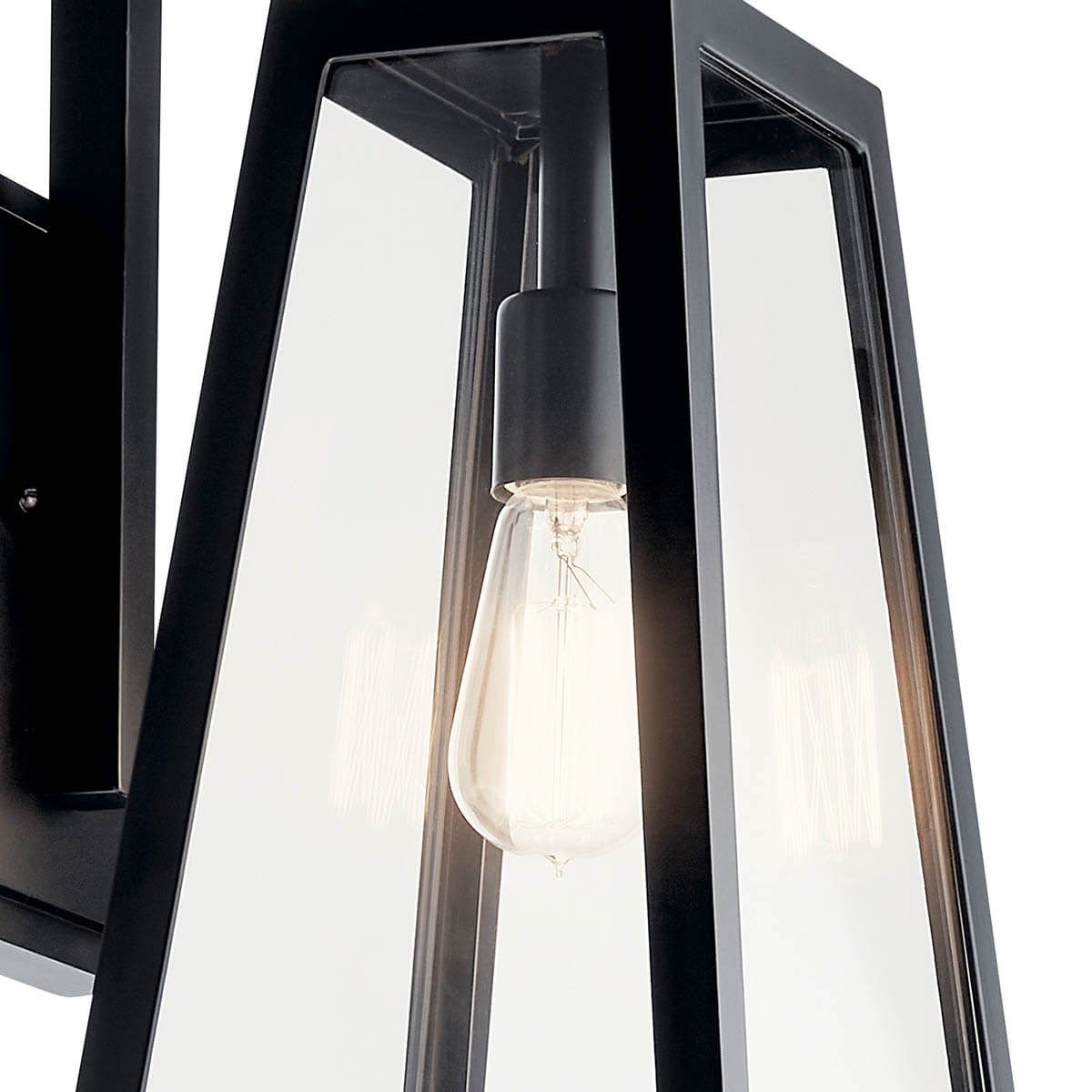 Delison 17 in. Outdoor Wall Sconce Black Finish - Bees Lighting
