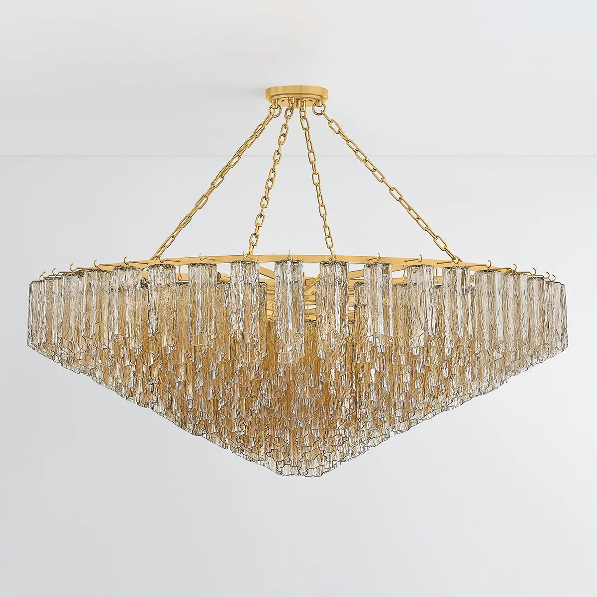 Watertown 60" 33 Lights Chandelier Aged Brass Finish - Bees Lighting