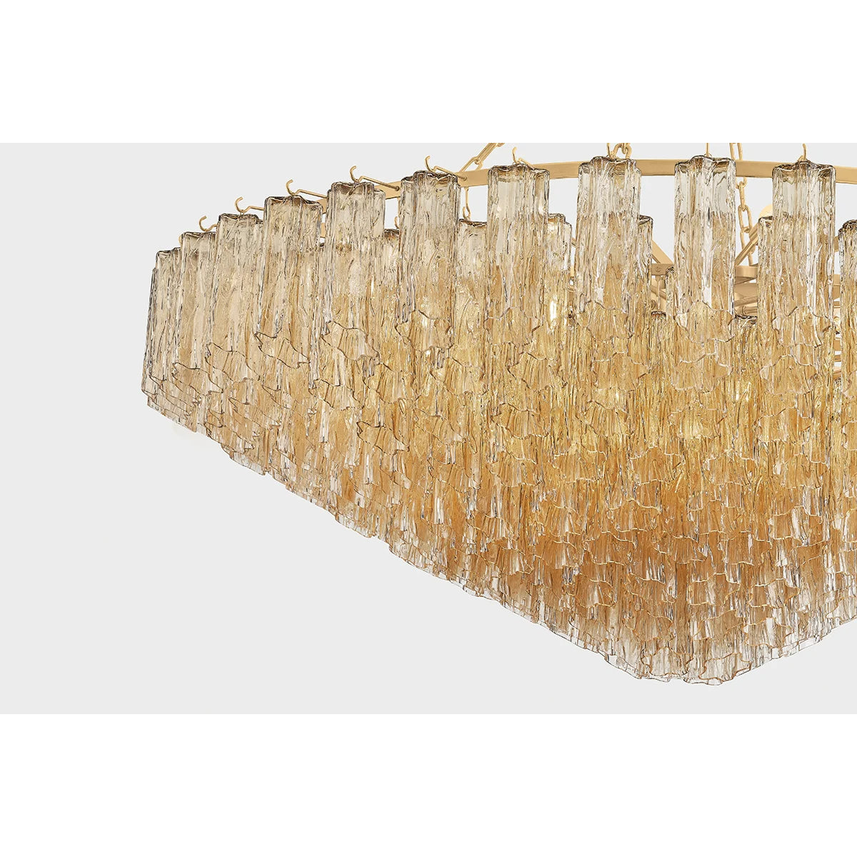 Watertown 60" 33 Lights Chandelier Aged Brass Finish - Bees Lighting