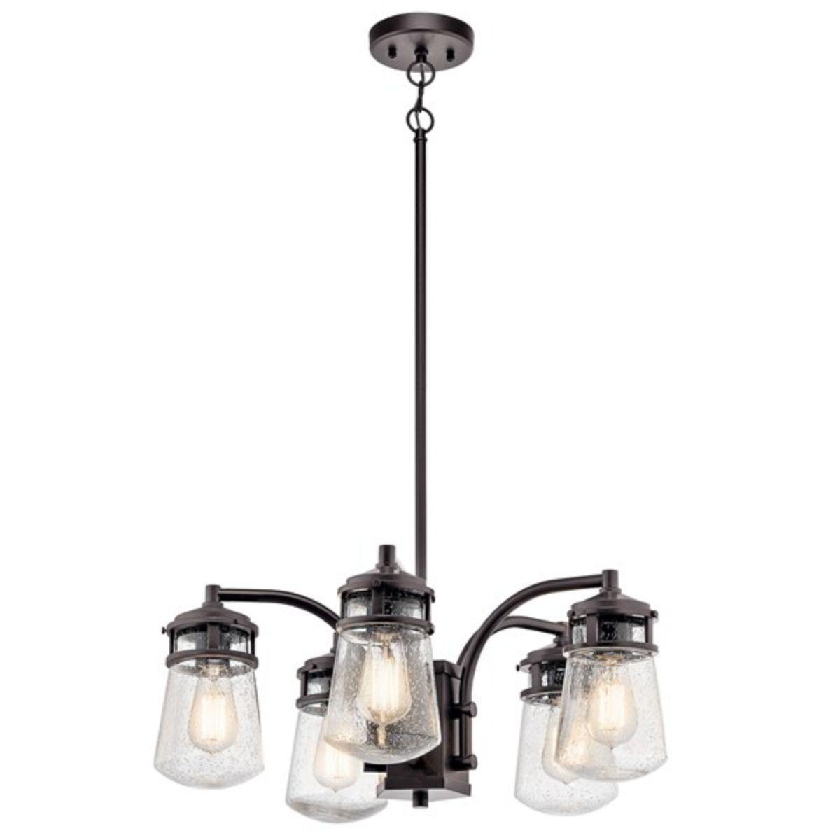 Lyndon24 in. 5 Lights Outdoor Chandelier Bronze Finish - Bees Lighting