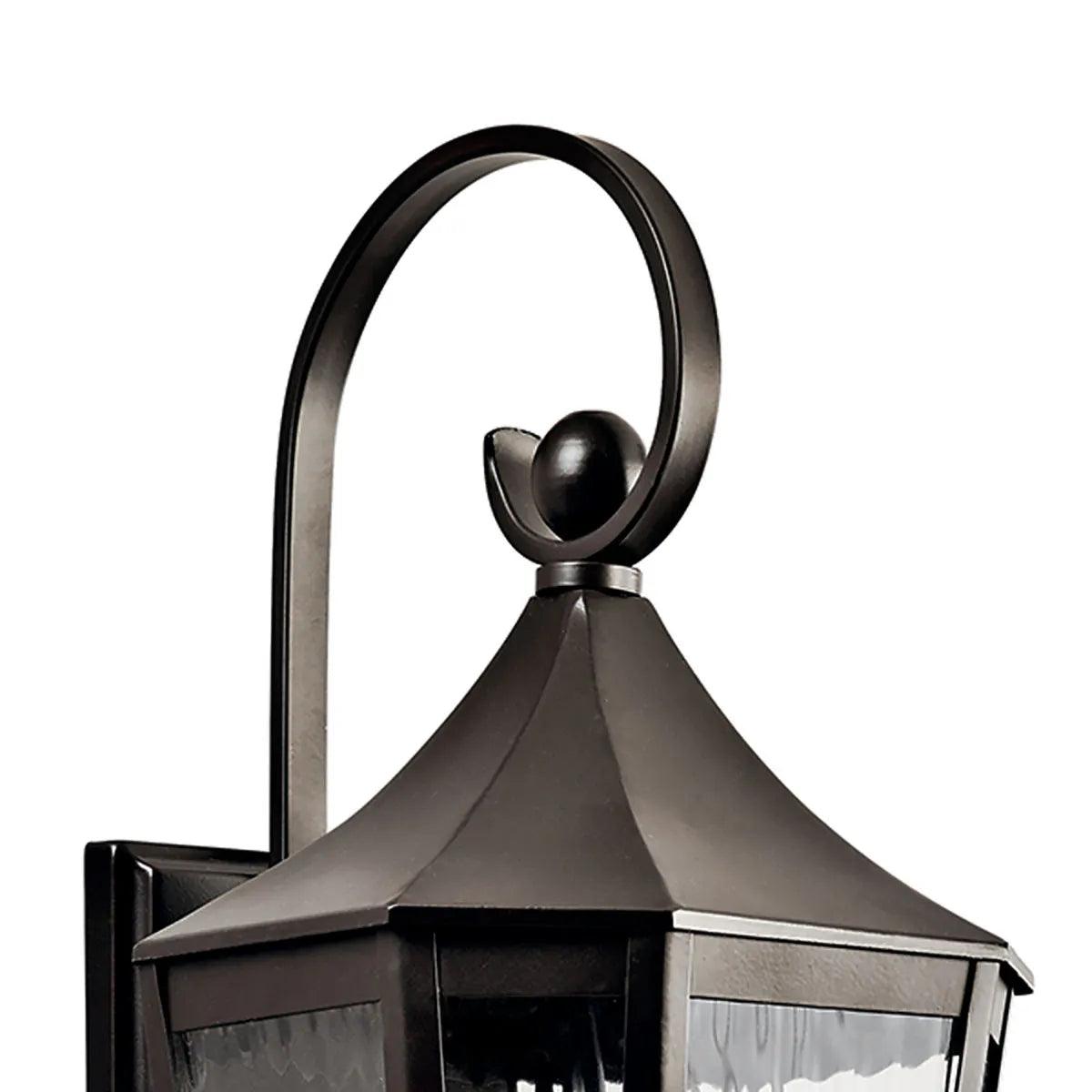 Rochdale 25" 2-Light Outdoor Wall Light With Clear Water Glass, Bronze Finish - Bees Lighting