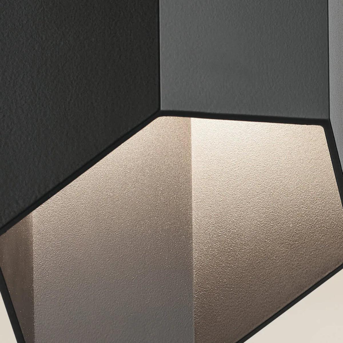 Estella 17" 2-Lights LED Outdoor Wall Light Dark Sky Compliant, Black Finish - Bees Lighting