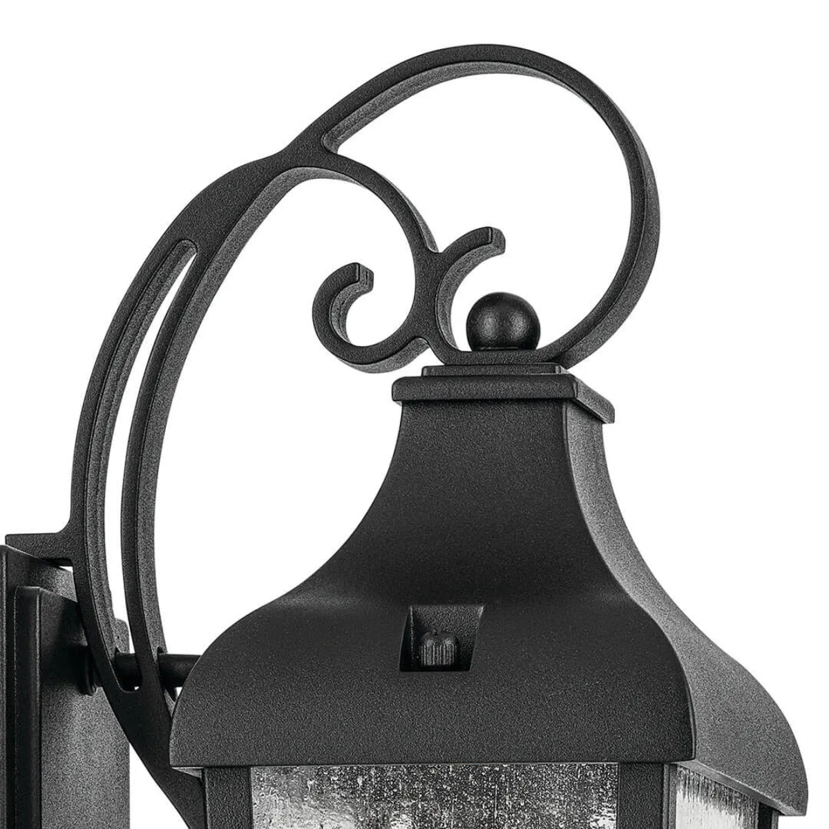 Forestdale 15" 1-Light Outdoor Wall Light With Clear Seeded Glass, Black - Bees Lighting
