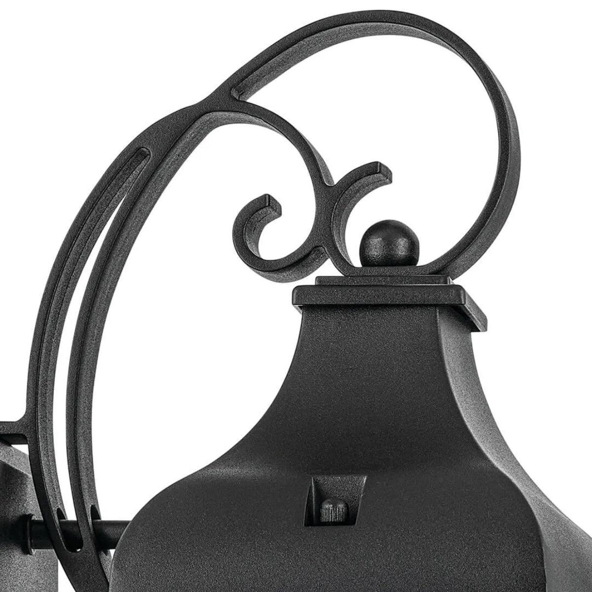 Forestdale 18" 2-Lights Outdoor Wall Light With Clear Seeded Glass, Black - Bees Lighting