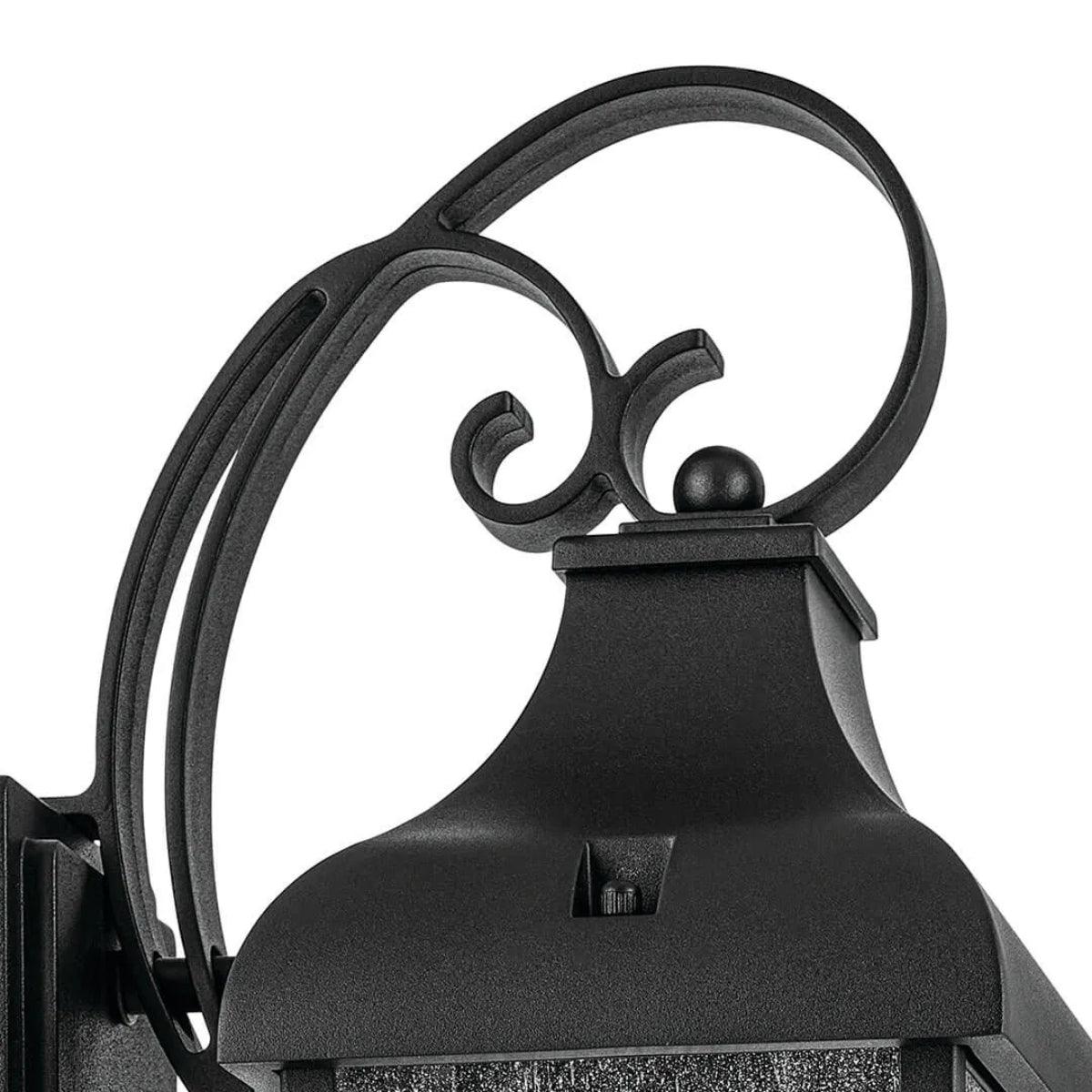 Forestdale 21" 2-Lights Outdoor Wall Light With Clear Seeded Glass, Black - Bees Lighting