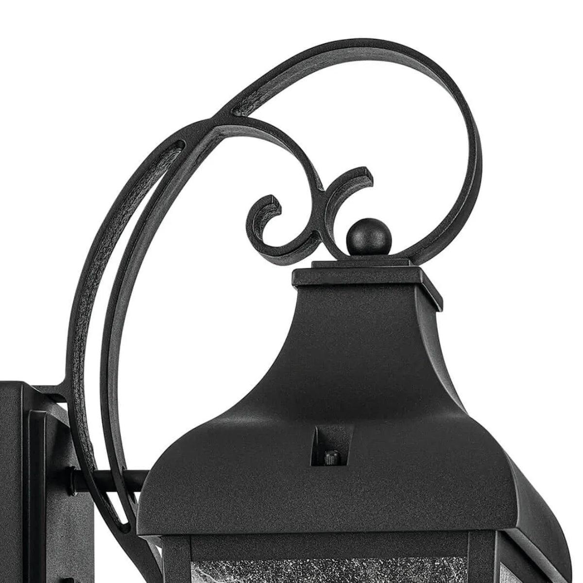 Forestdale 31" 3-Lights Outdoor Wall Light with Clear Seeded Glass, Black - Bees Lighting