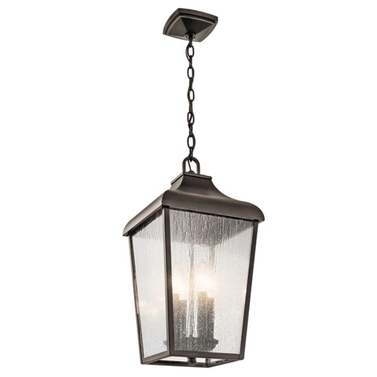 Forestdale 20" outdoor hanging lantern bronze finish - Bees Lighting