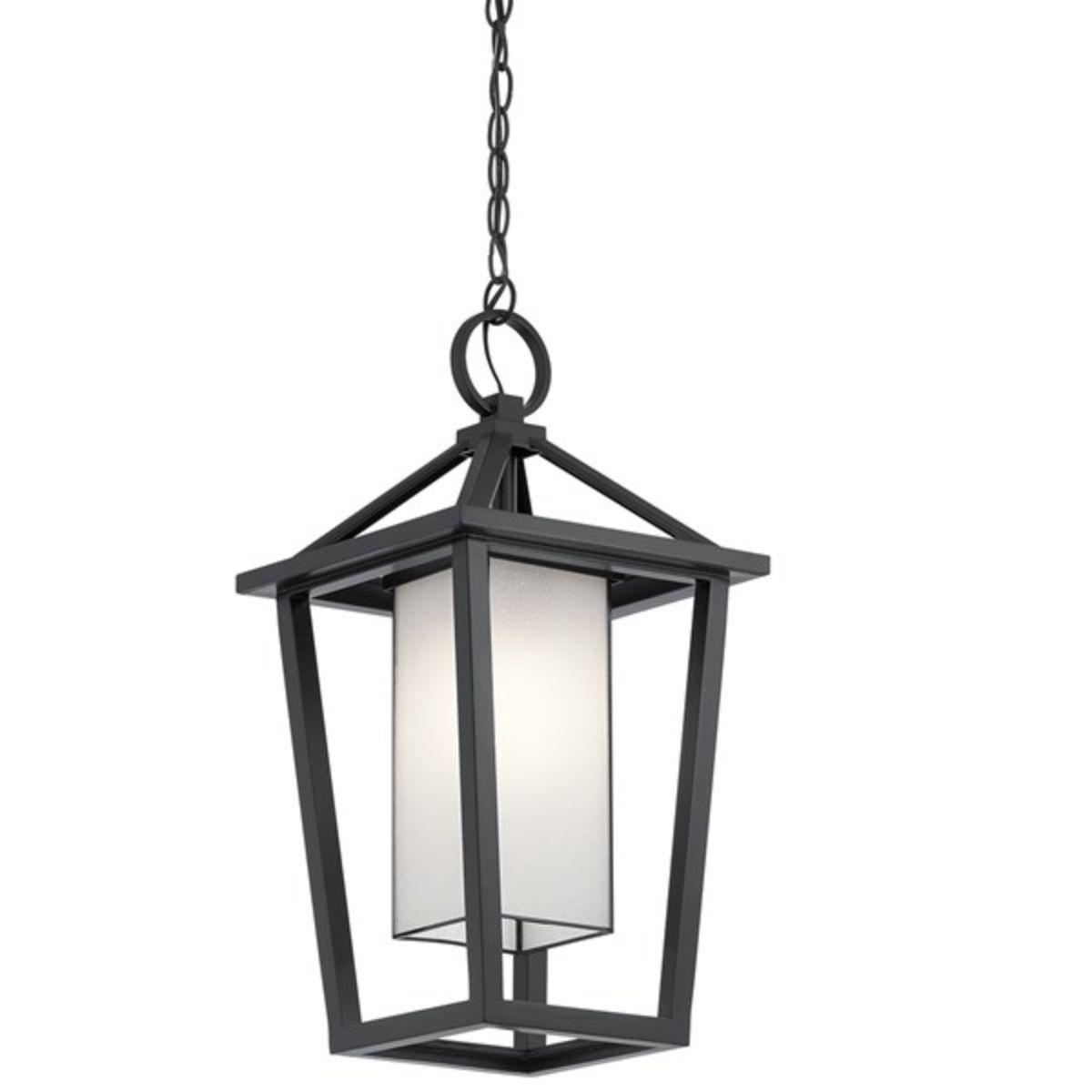 Pai 24 In. Outdoor Hanging Lantern Black Finish - Bees Lighting