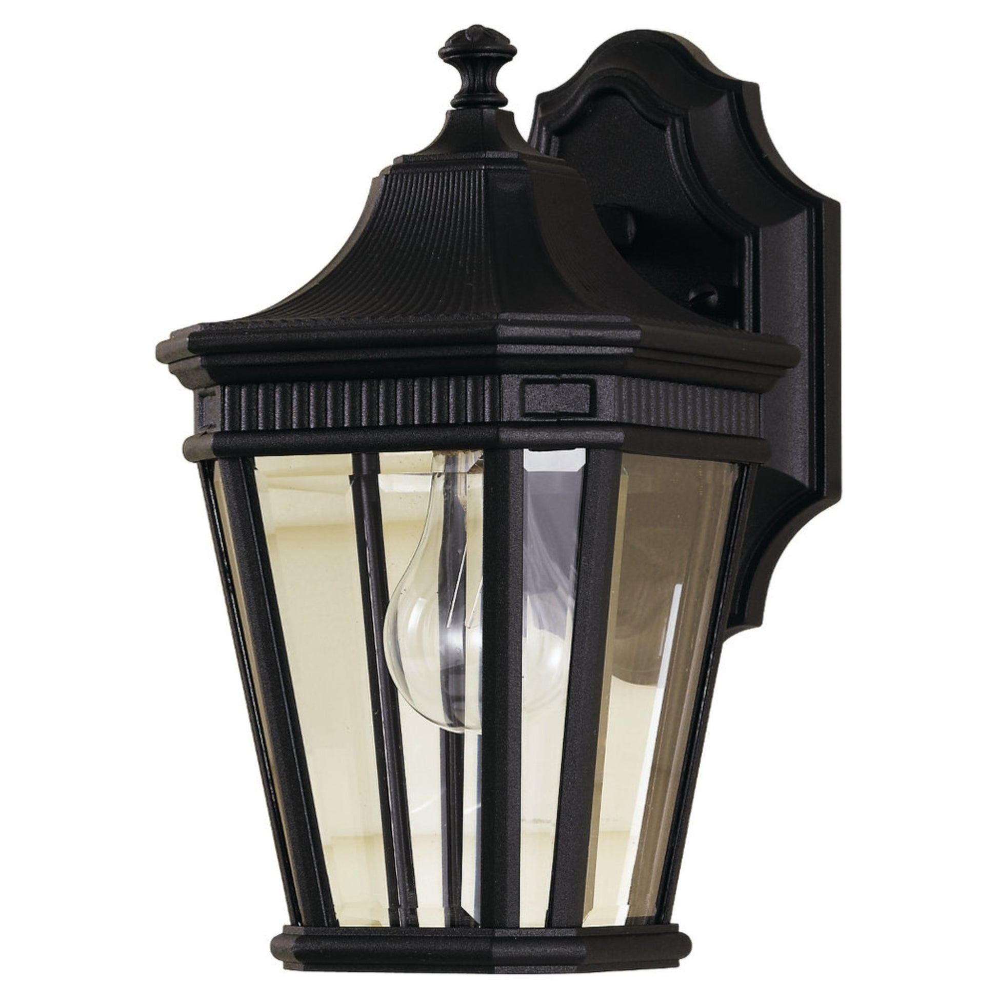 Cotswold Lane 12" Extra Small Lantern, Black Finish with Clear Glass - Bees Lighting
