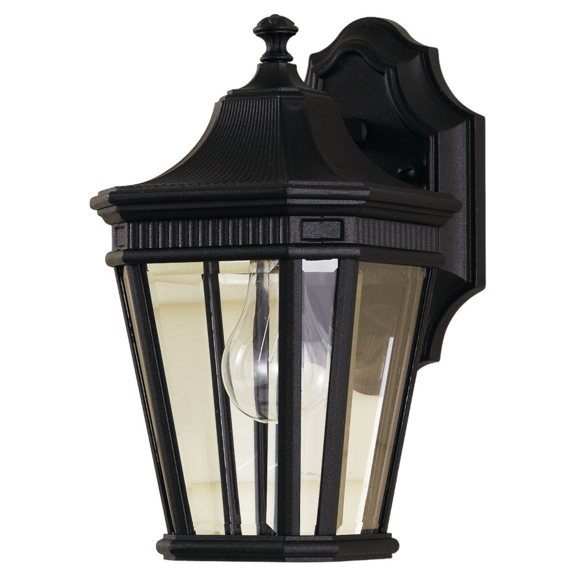 Cotswold Lane 12" Extra Small Lantern, Black Finish with Clear Glass - Bees Lighting