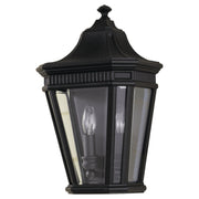 Cotswold Lane 16" 2-Light Pocket Lantern, Black Finish with Clear Glass - Bees Lighting