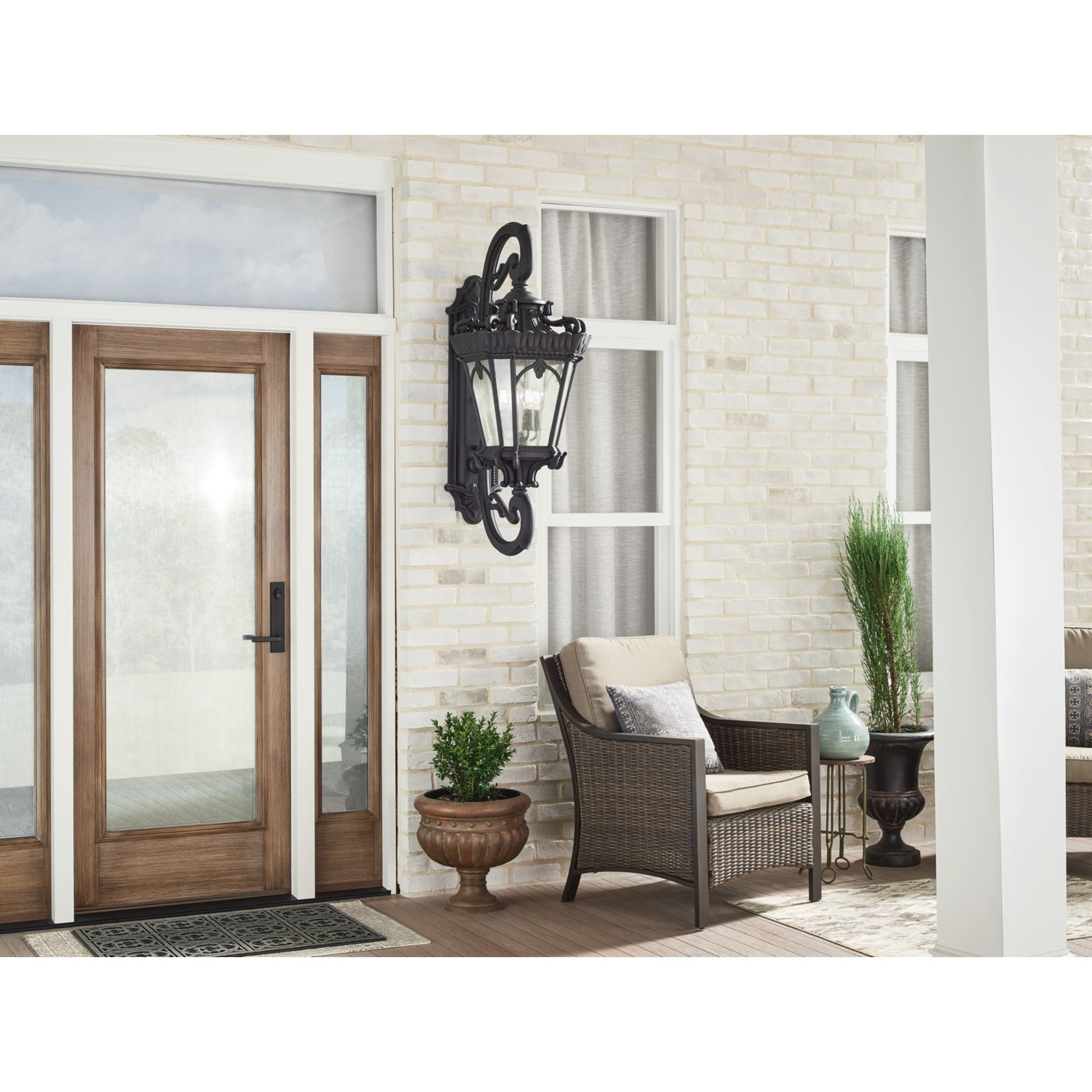 Tournai 30" 4-Light Outdoor Post Light, Textured Black Finish - Bees Lighting