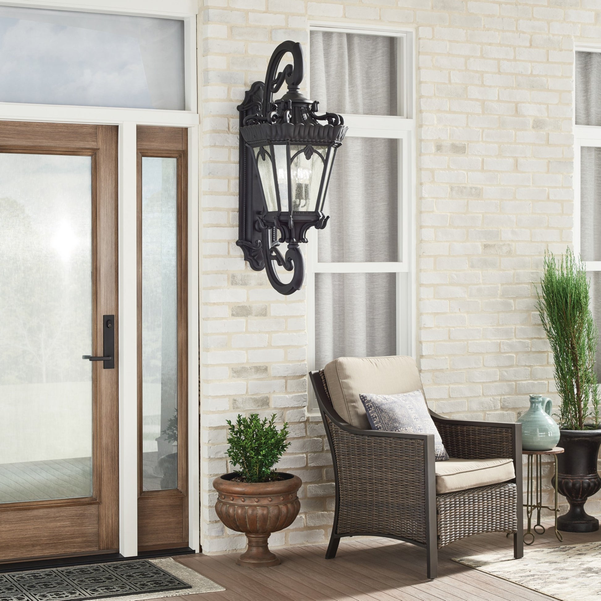Tournai 30" 4-Light Outdoor Post Light, Textured Black Finish - Bees Lighting