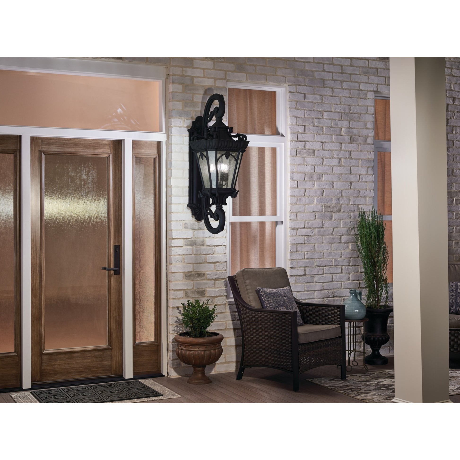 Tournai 30" 4-Light Outdoor Post Light, Textured Black Finish - Bees Lighting