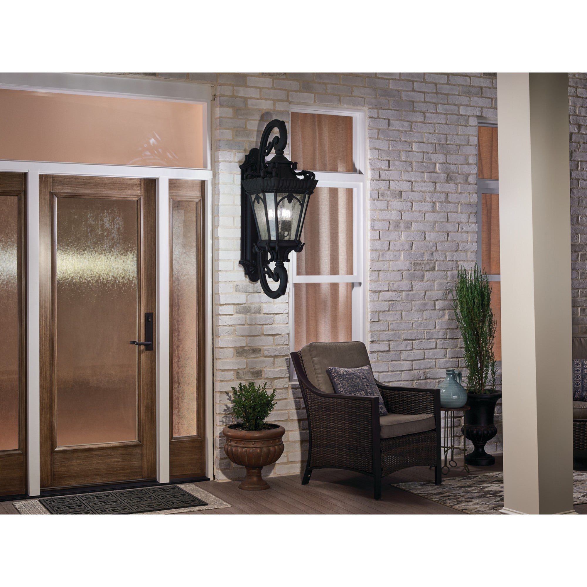 Tournai 30" 4-Light Outdoor Post Light, Textured Black Finish - Bees Lighting