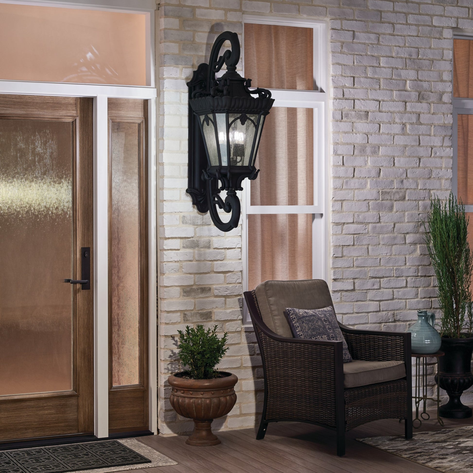 Tournai 30" 4-Light Outdoor Post Light, Textured Black Finish - Bees Lighting