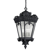 Tournai 34" 4-Light Outdoor Pendant, Textured Black Finish - Bees Lighting