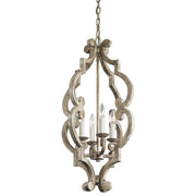 Hayman Bay 16" 4-Light Pendant, Distressed Antique White Finish - Bees Lighting