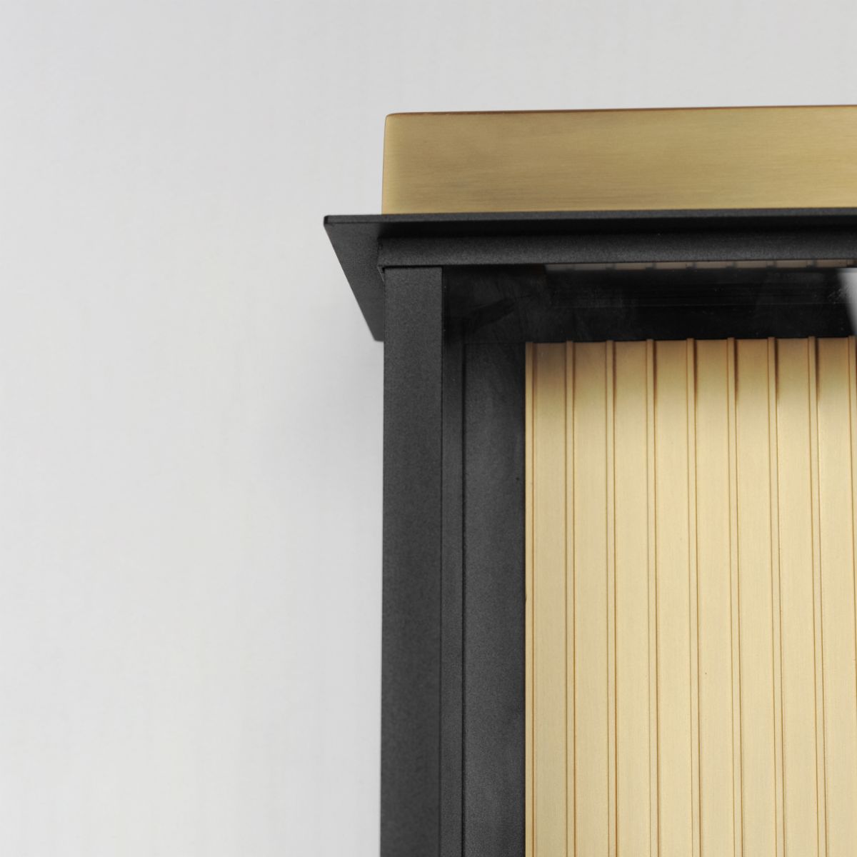 Rincon 10 in. LED Outdoor Wall Sconce Black and Gold Finish - Bees Lighting