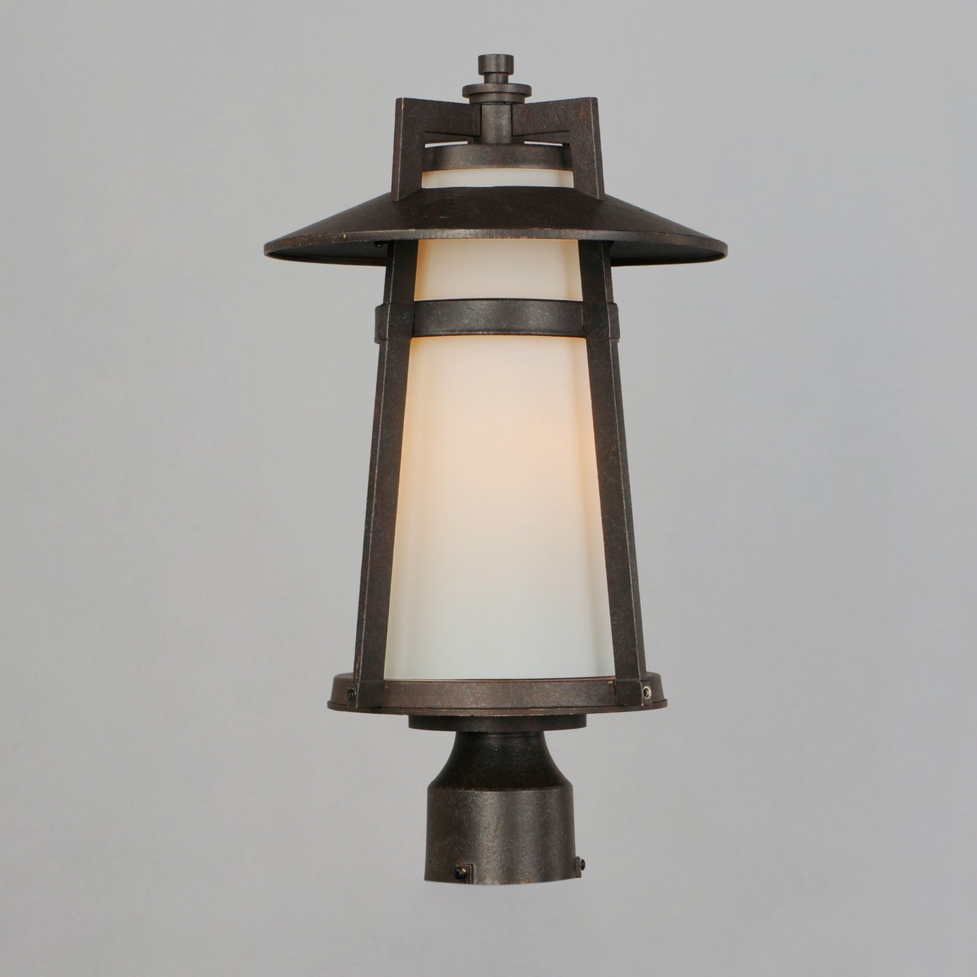 Calistoga 19" Outdoor Post Lantern, Adobe Finish - Bees Lighting