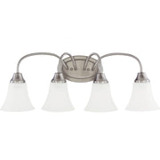 Holman 25" 4-Light Bathroom Vanity, Brushed Nickel Finish - Bees Lighting