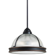 Pratt Street Prismatic 13" 2-Light Pendant, Autumn Bronze Finish - Bees Lighting
