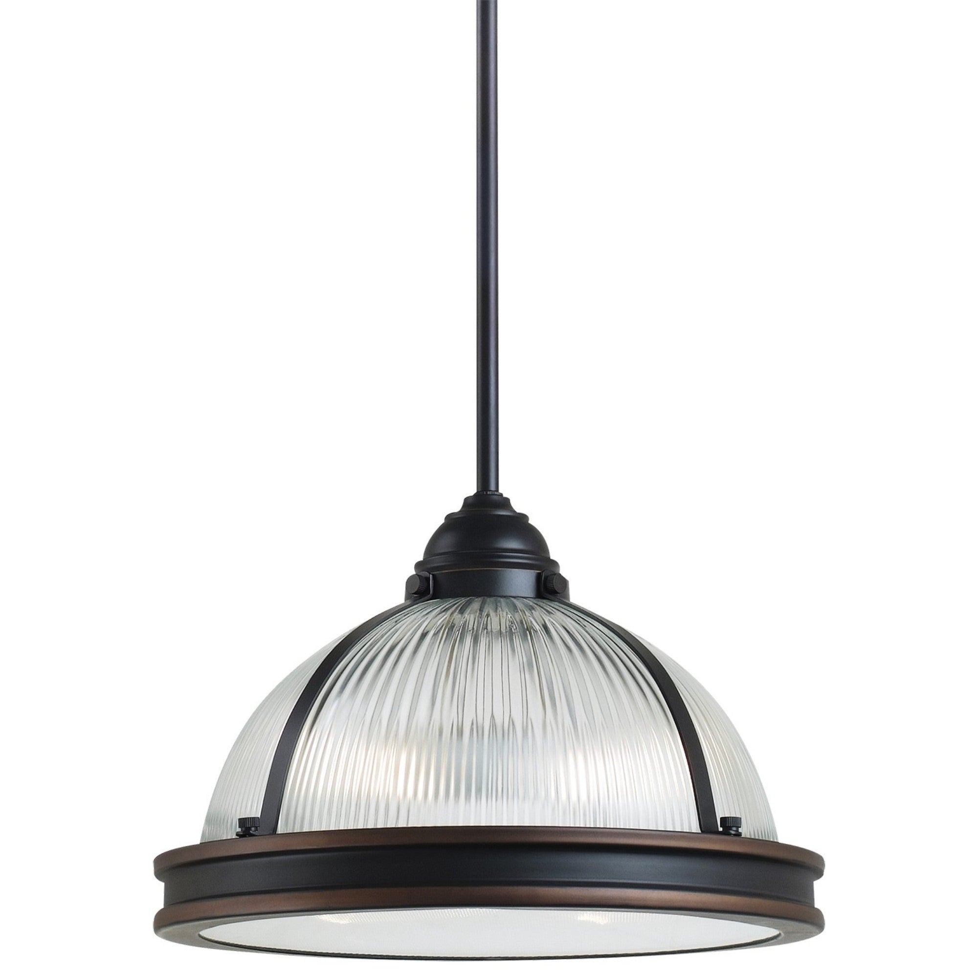 Pratt Street Prismatic 13" 2-Light Pendant, Autumn Bronze Finish - Bees Lighting