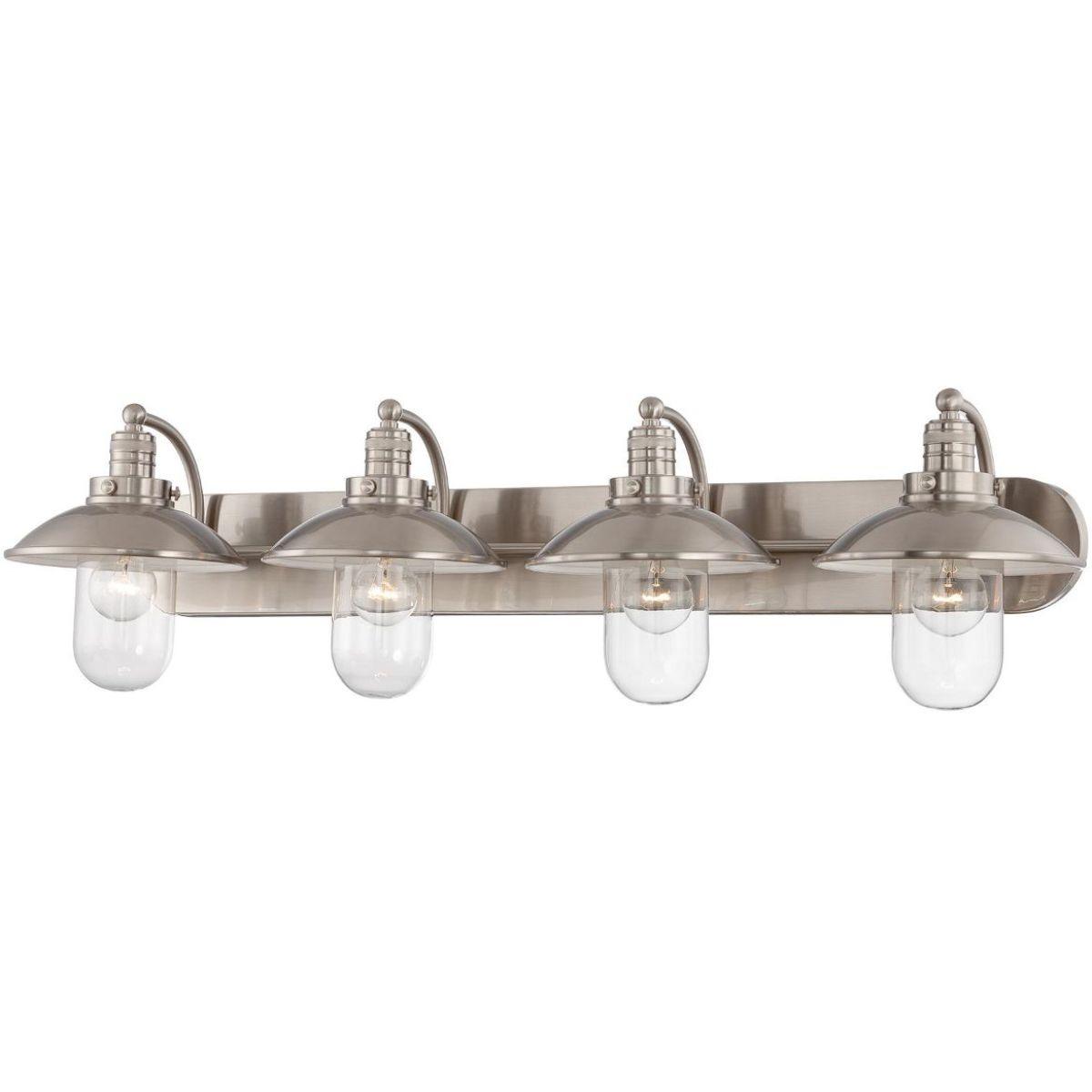 Downtown Edison 39 in. 4 Lights Vanity Light Brushed Nickel finish - Bees Lighting