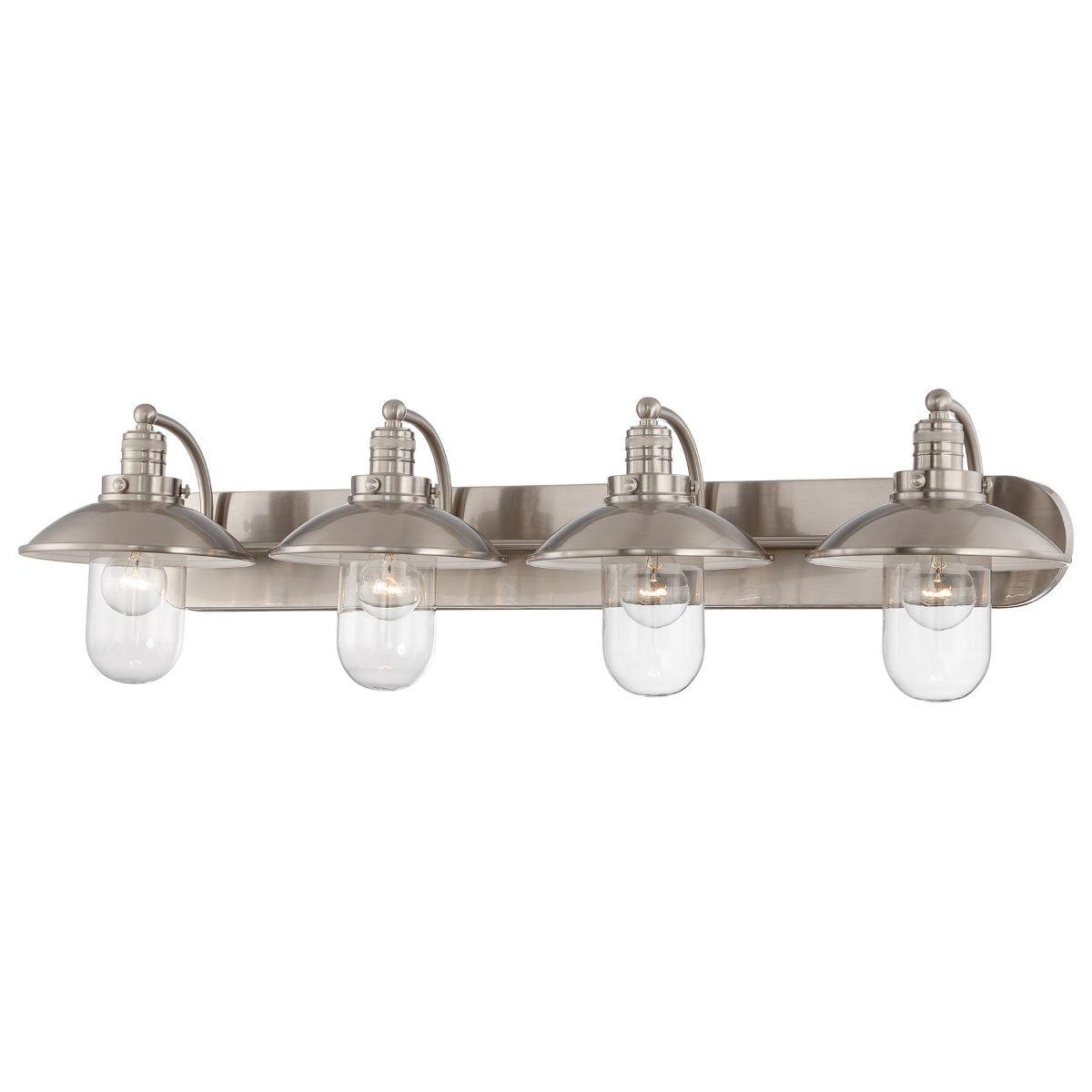 Downtown Edison 39 in. 4 Lights Vanity Light Brushed Nickel finish - Bees Lighting
