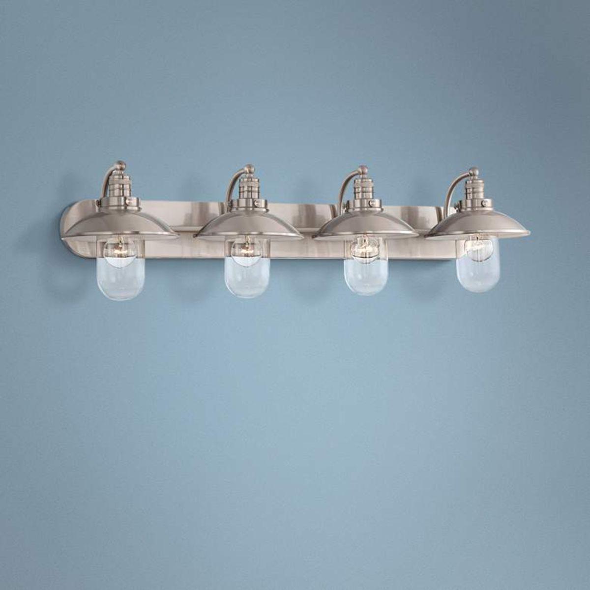Downtown Edison 39 in. 4 Lights Vanity Light Brushed Nickel finish - Bees Lighting