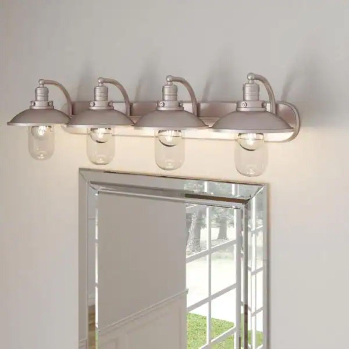 Downtown Edison 39 in. 4 Lights Vanity Light Brushed Nickel finish - Bees Lighting