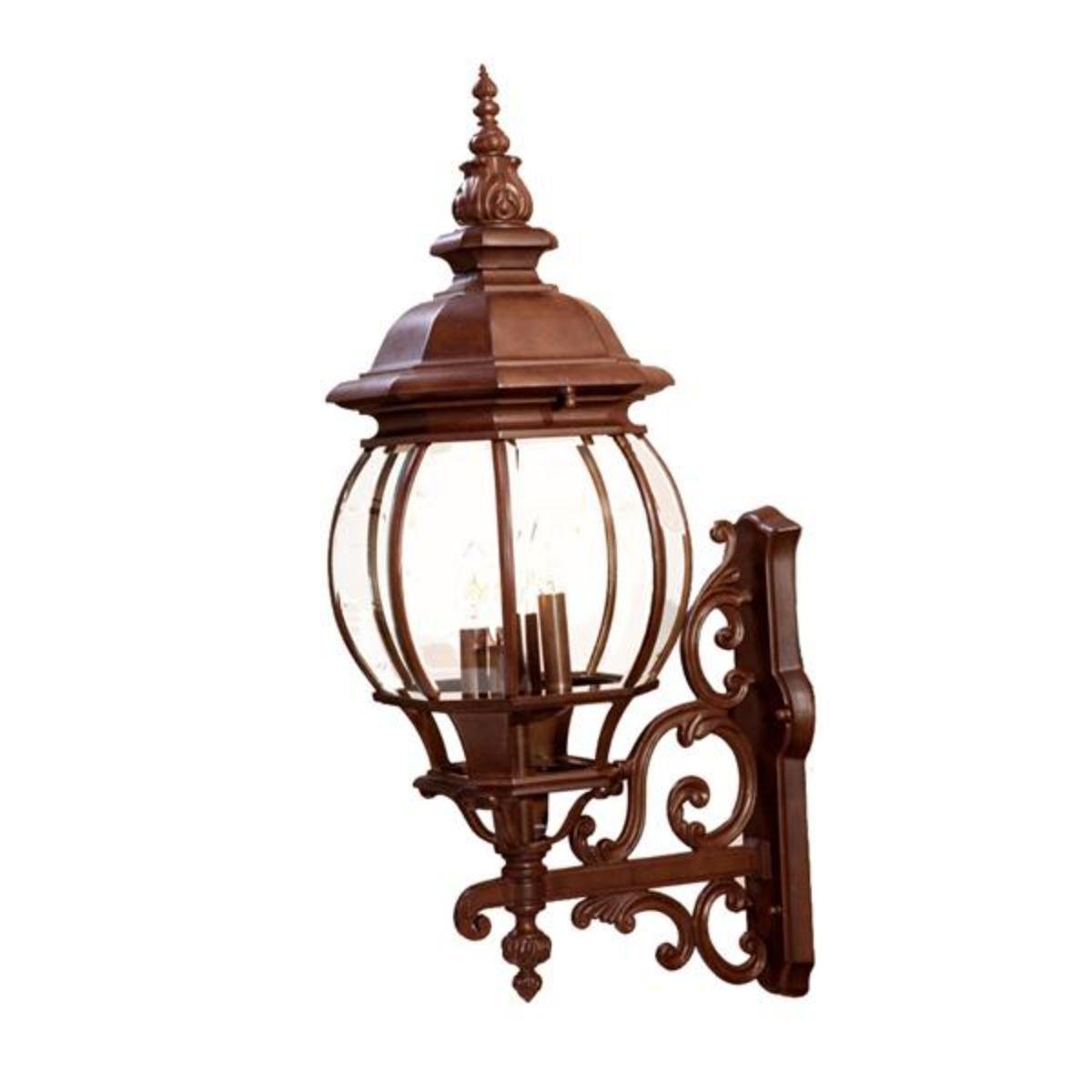Chateau 31 In. 4 Lights Outdoor Wall Light Brown Finish