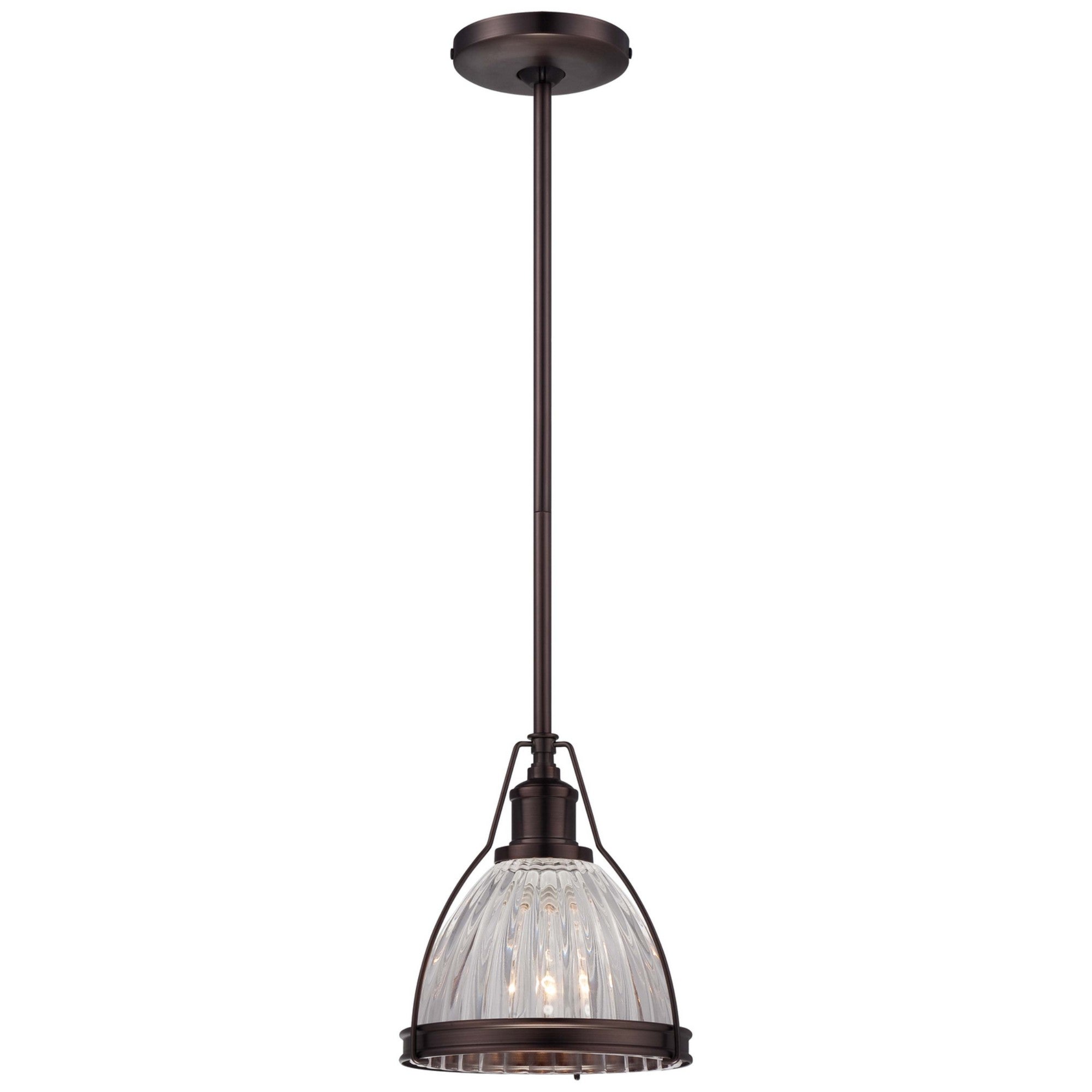 9" Mini Pendant, Dark Brushed Bronze Finish - Bees Lighting