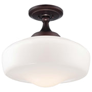 17" Semi-Flush Mount, Brushed Bronze Finish - Bees Lighting