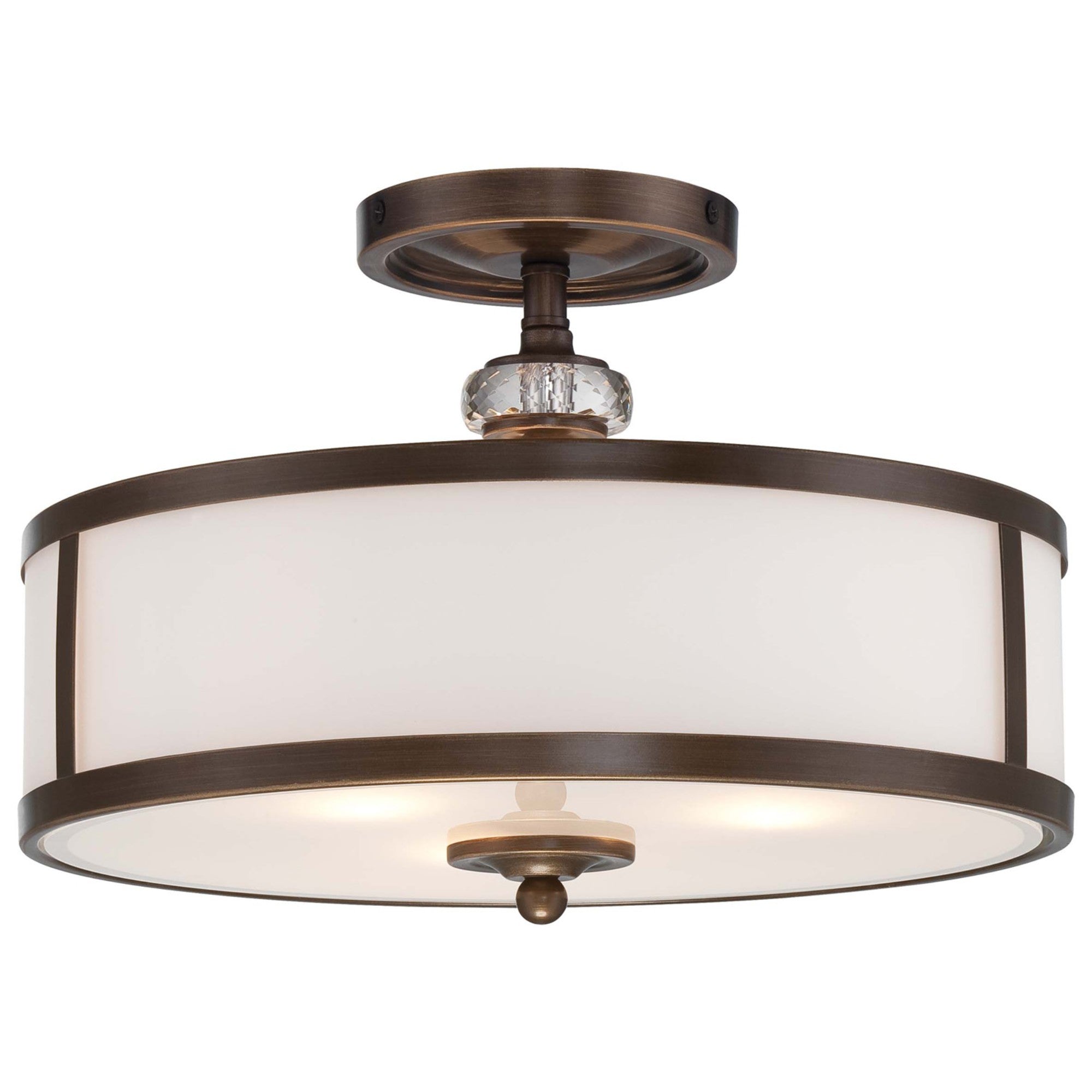 Thorndale 15" 3-Light Semi-Flush Mount, Dark Noble Bronze Finish - Bees Lighting