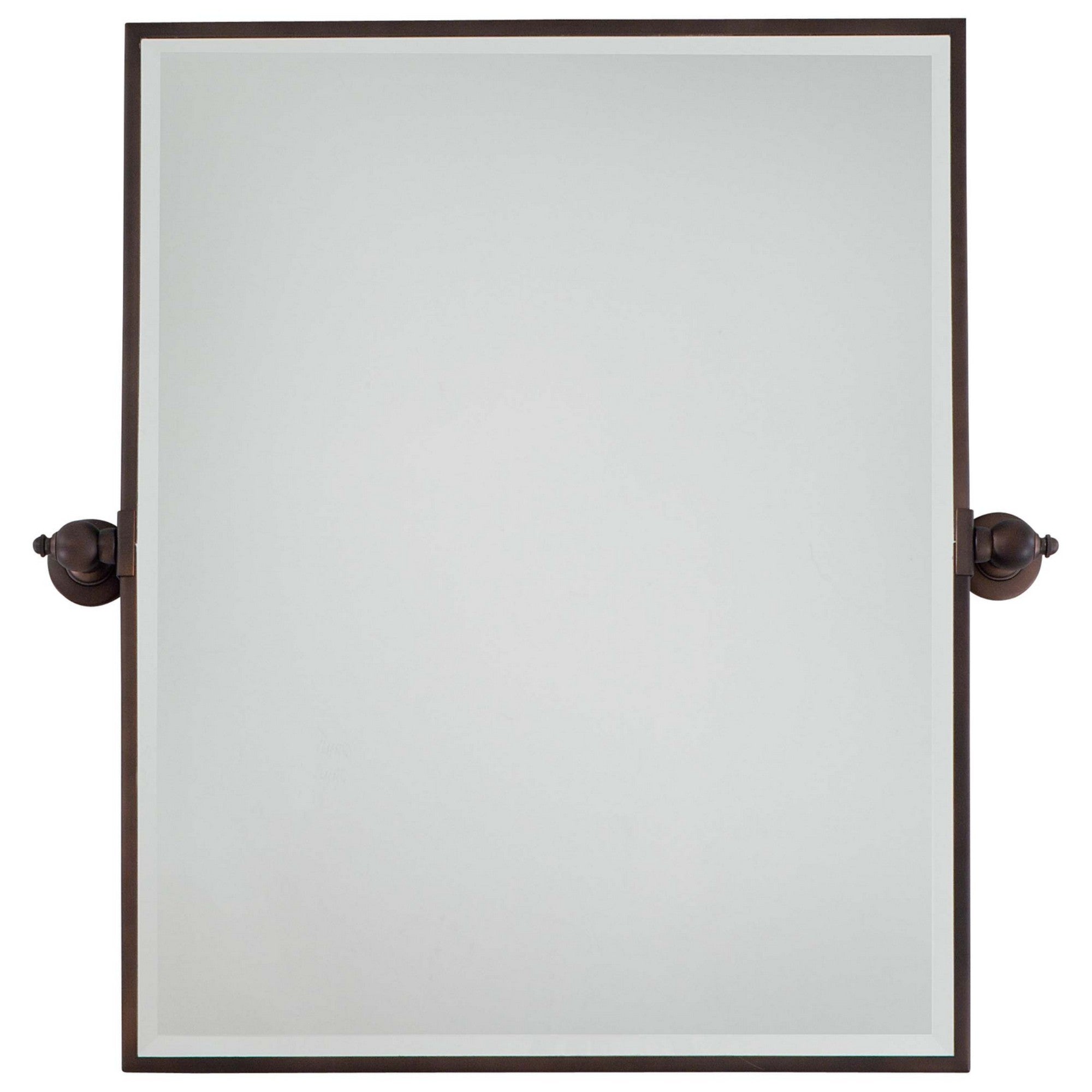 Pivoting Mirrors 30.25" x 29.5" Beveled XL Rectangle Mirror, Dark Brushed Bronze Finish - Bees Lighting